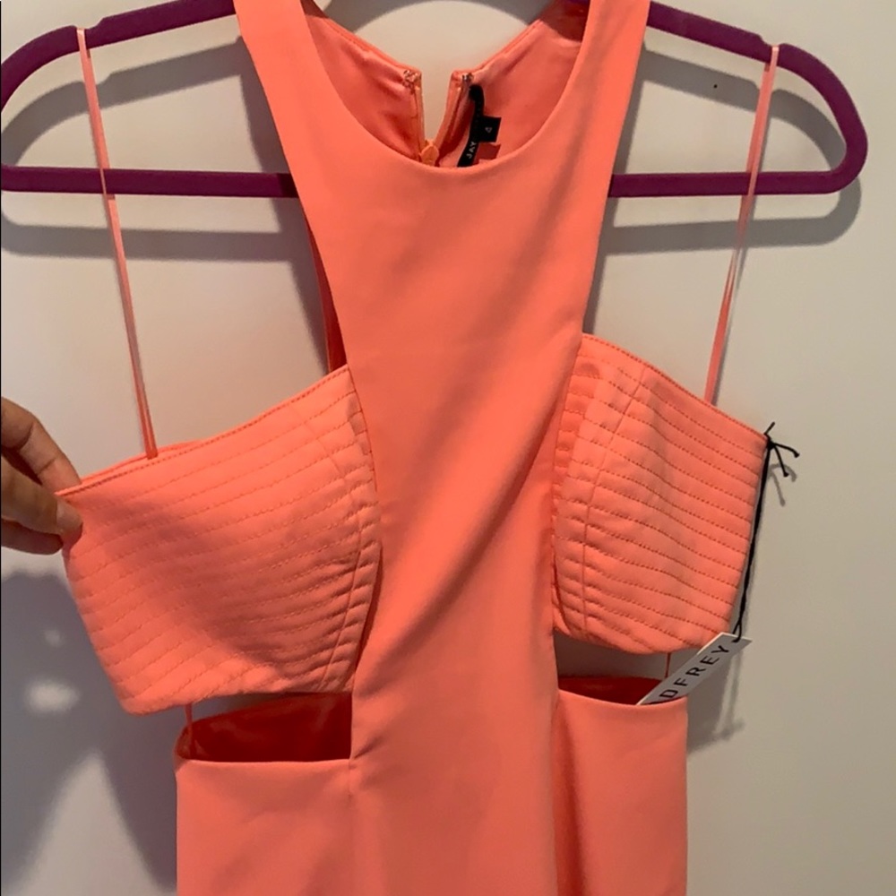 NWT jay Godfrey orange summer cut out dress